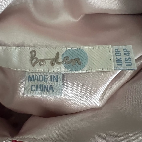 Boden Pink Floral Garden Party Swishy Dress Size 4 Petite - Picture 12 of 15